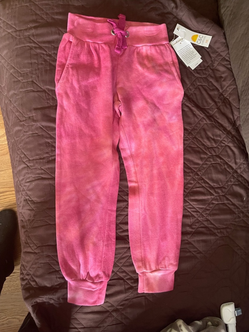 C&C California Pink Tie-Dye Girls' Jogger Pants